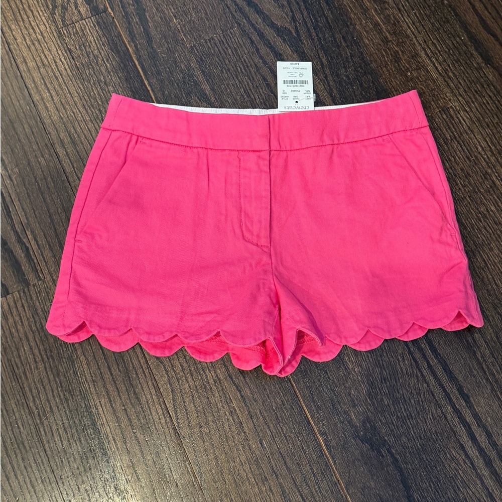 Crewcuts Pink Scalloped Girls Shorts Size 10 New